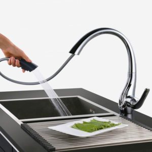 Spring-Chrome-Industrial-Kitchen-Bar-Sink-Faucet-Pull-Out-Sprayer-Single-Handle-Dual-Swivel-Spouts-Vessel